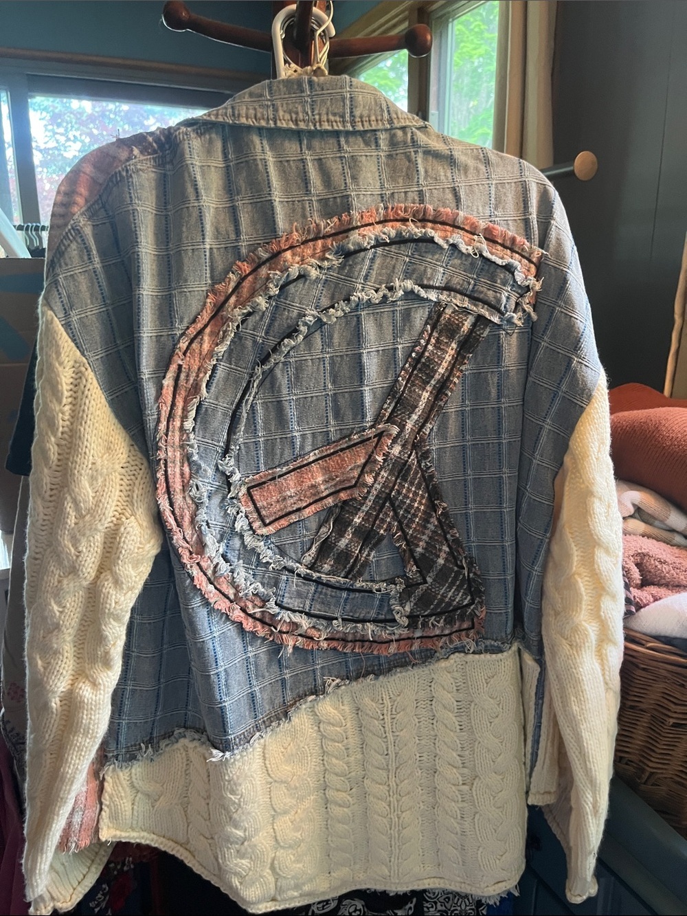POL Mixed Blue and Brown Plaid Button-Up Shirt Jacket - Picture 7 of 8